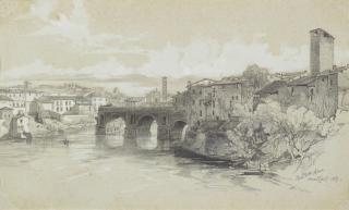 Edward Lear - View Of The Ponte Rotto, Rome