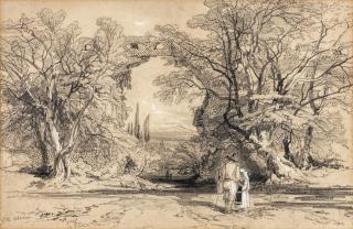 Edward Lear - \'Villa Adriana\' (Hadrian\'S Villa)