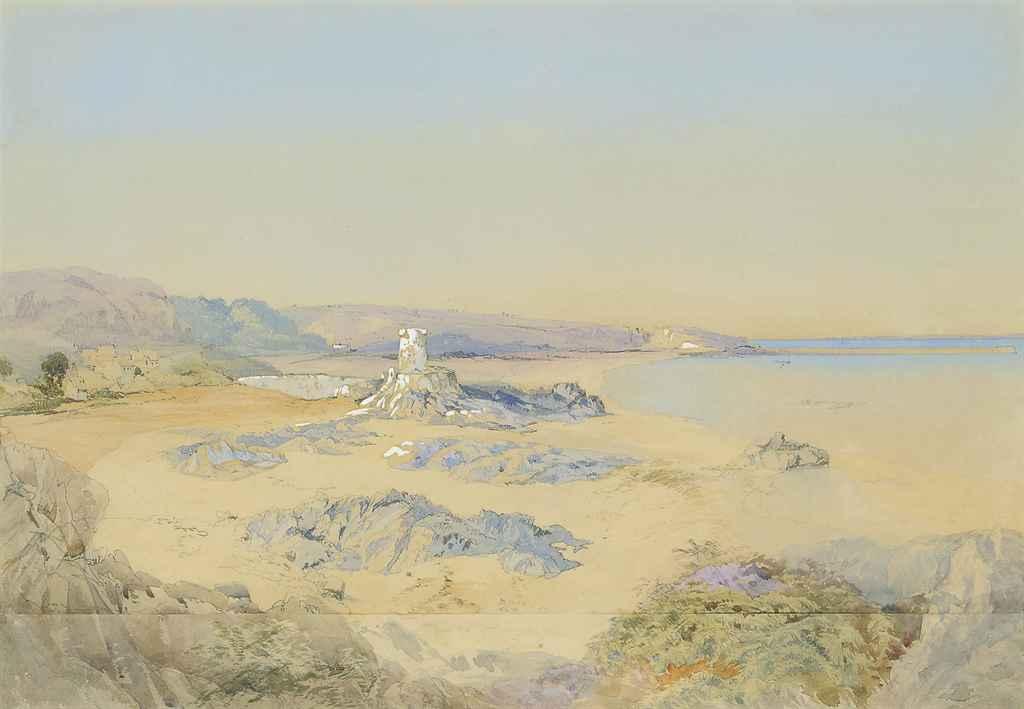 Edward Martindale Richardson - Archirondel Bay; and Elizabeth Castle at low tide, Jersey