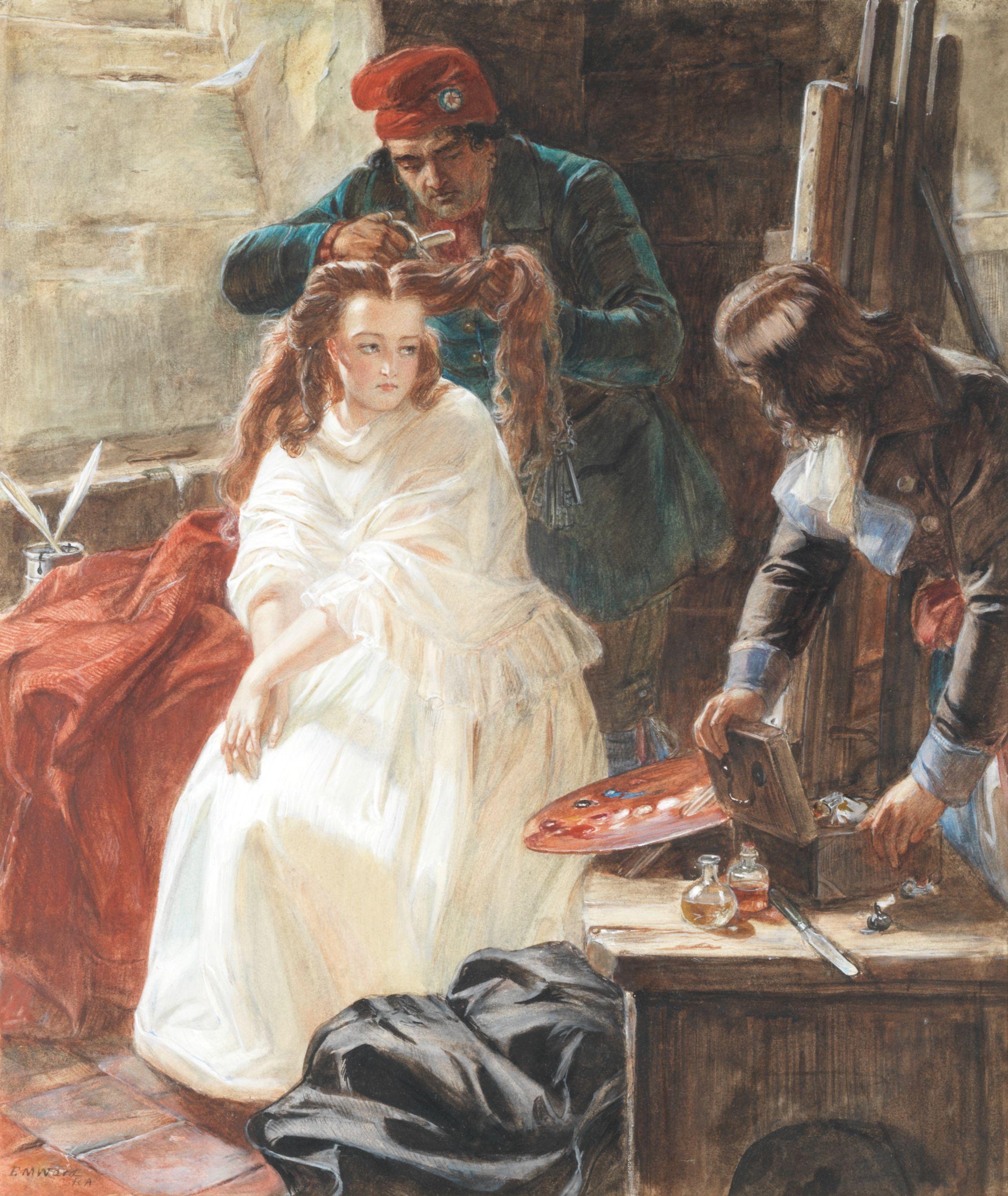 Edward Matthew Ward - Charlotte Corday in the prison of the Conciergerie, while preparing for execution