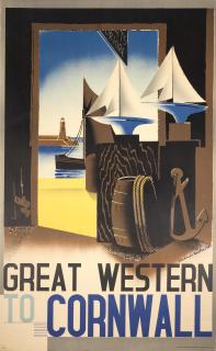 Edward McKnight Kauffer - Great Western To Cornwall