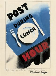 Edward McKnight Kauffer - Post during lunch hour
