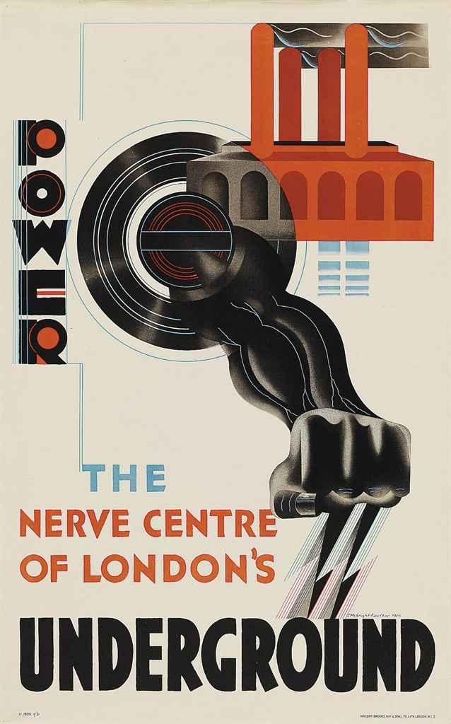 Edward Mcknight Kauffer - Power, The Nerve Centre Of London\'S Underground