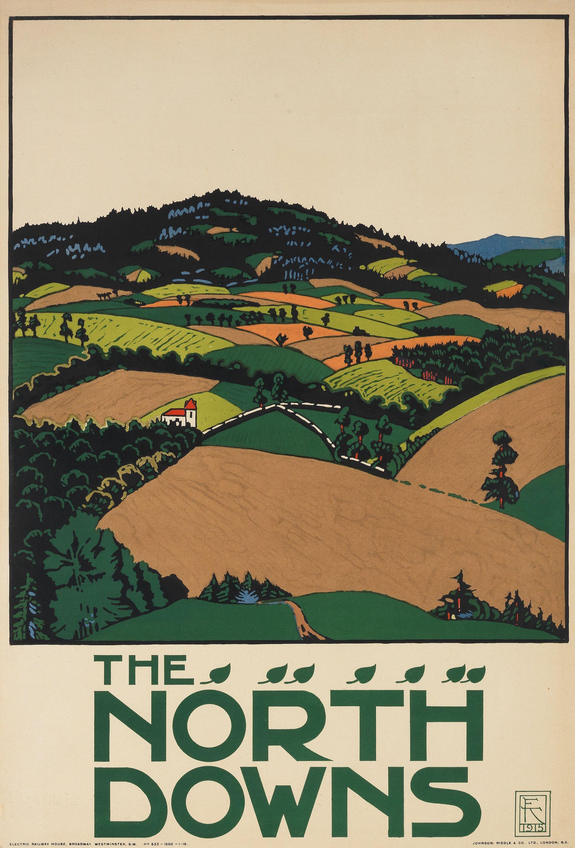 Edward Mcknight Kauffer - The North Downs