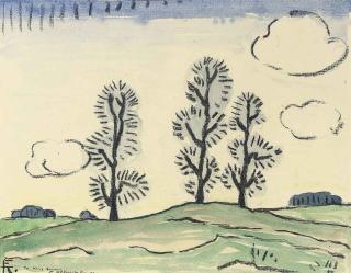 Edward McKnight Kauffer - Three Trees