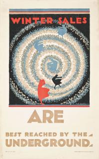 Edward McKnight Kauffer - Winter Sales Are Best Reached By The Underground