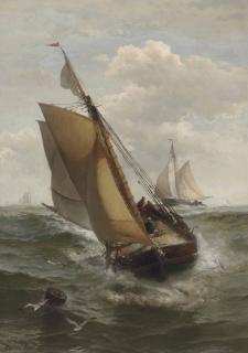 Edward Moran - Fishing Boat in the English Channel
