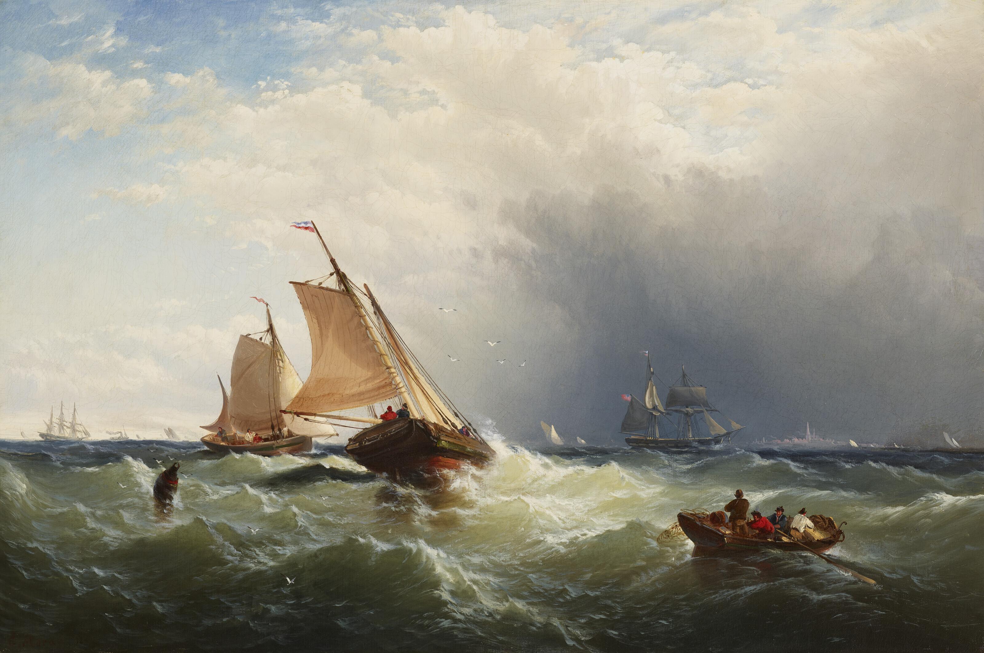 Edward Moran - Squally Weather off North Haven, Bay of Fundy