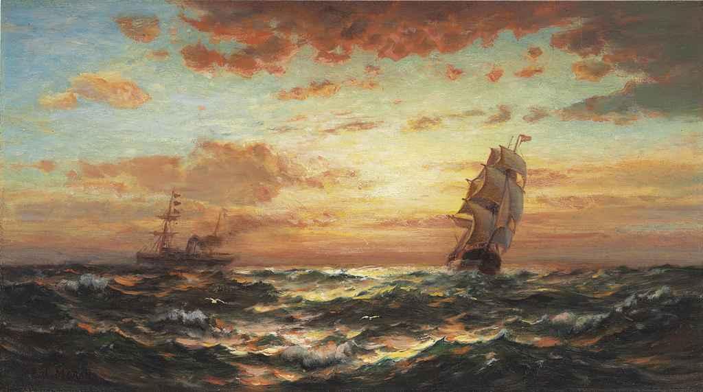Edward Moran - Sunset Marine
