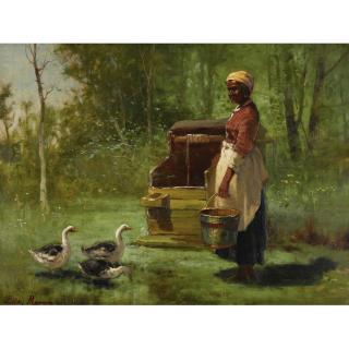 Edward Moran - Well And Ducks