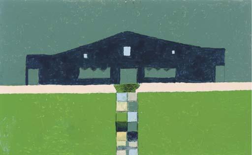 Edward Patrick Byrne - Untitled (House with Checkered Path)