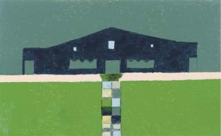 Edward Patrick Byrne - Untitled (House with Checkered Path)