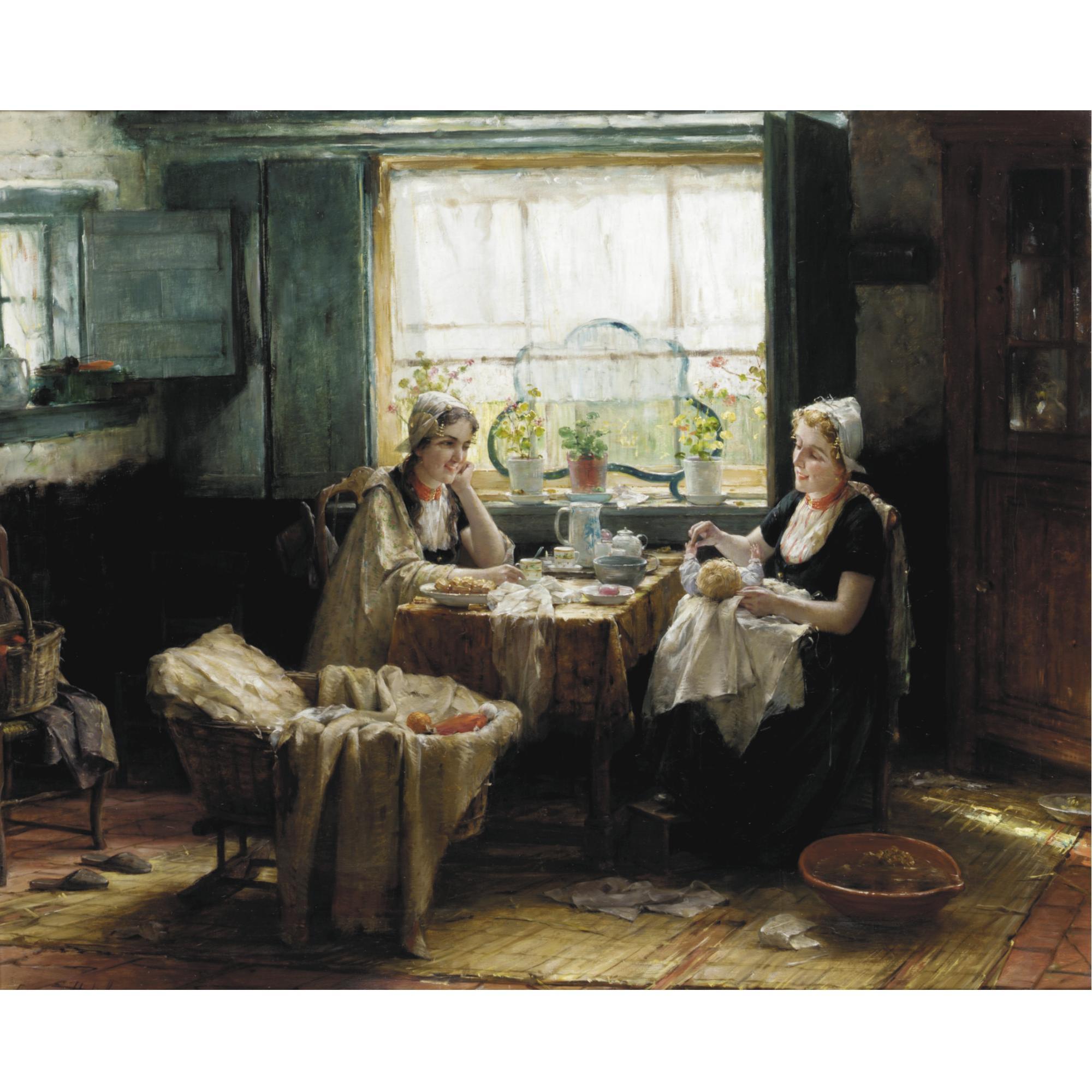 Edward Portielje - Visiting The Newborn