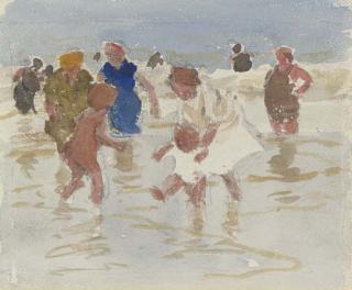 Edward Potthast - Bathers In The Surf