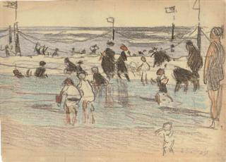 Edward Potthast - Figures At The Beach