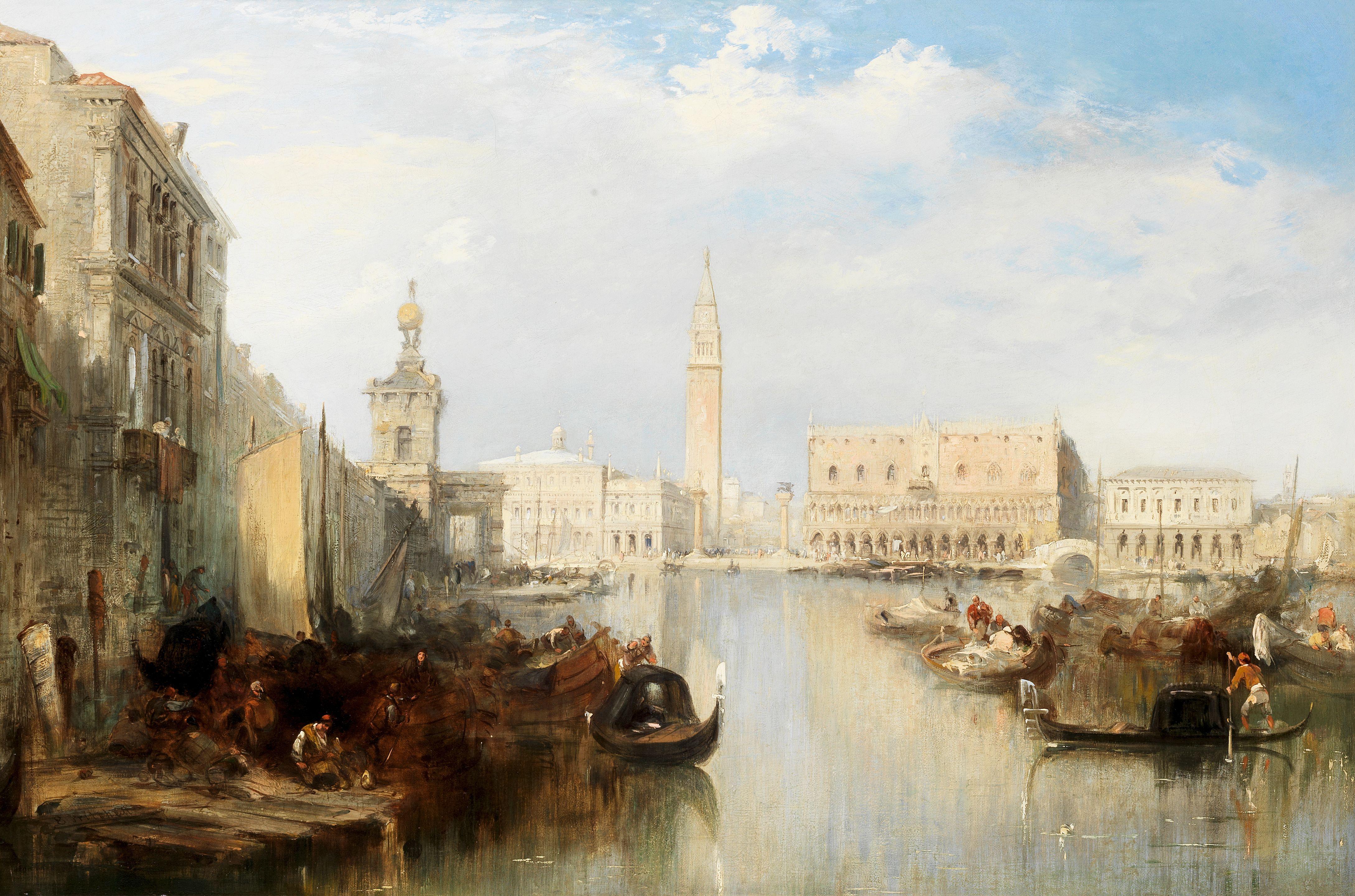 Edward Pritchett - The Bacino, Venice; The Dogana With San Giorgio Maggiore Beyond, Venice Each 43 X 63.5Cm (16 15/16 X 25In).