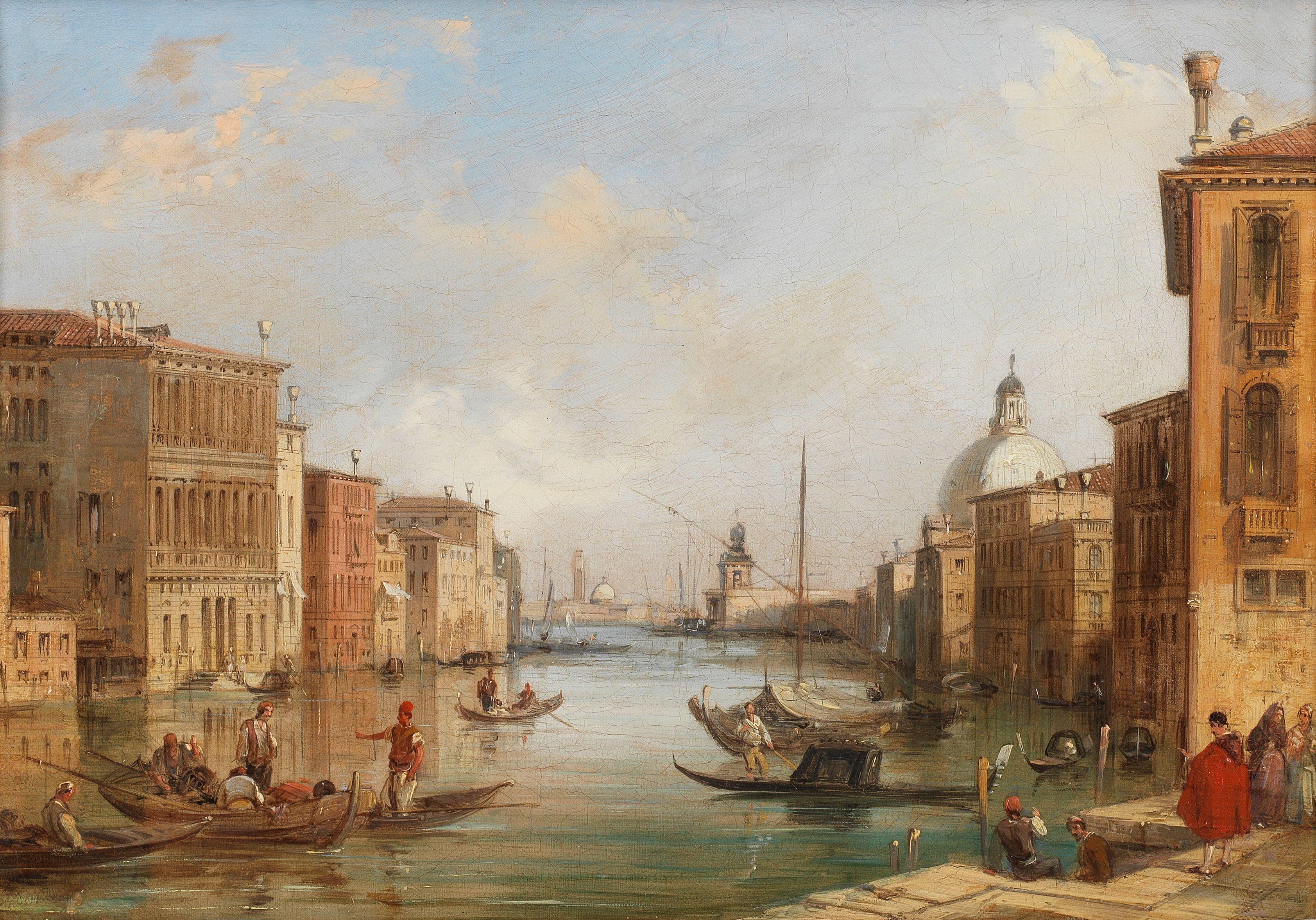 Edward Pritchett - The Grand Canal; The entrance to the Canareggio, Venice, a pair each 25.4 x 35.6cm (10 x 14in). (2)