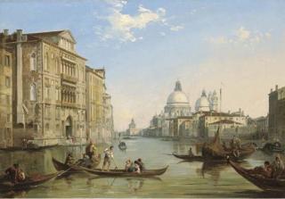 Edward Pritchett - The Grand Canal, Venice, looking towards the church of San Salute and the Dogana