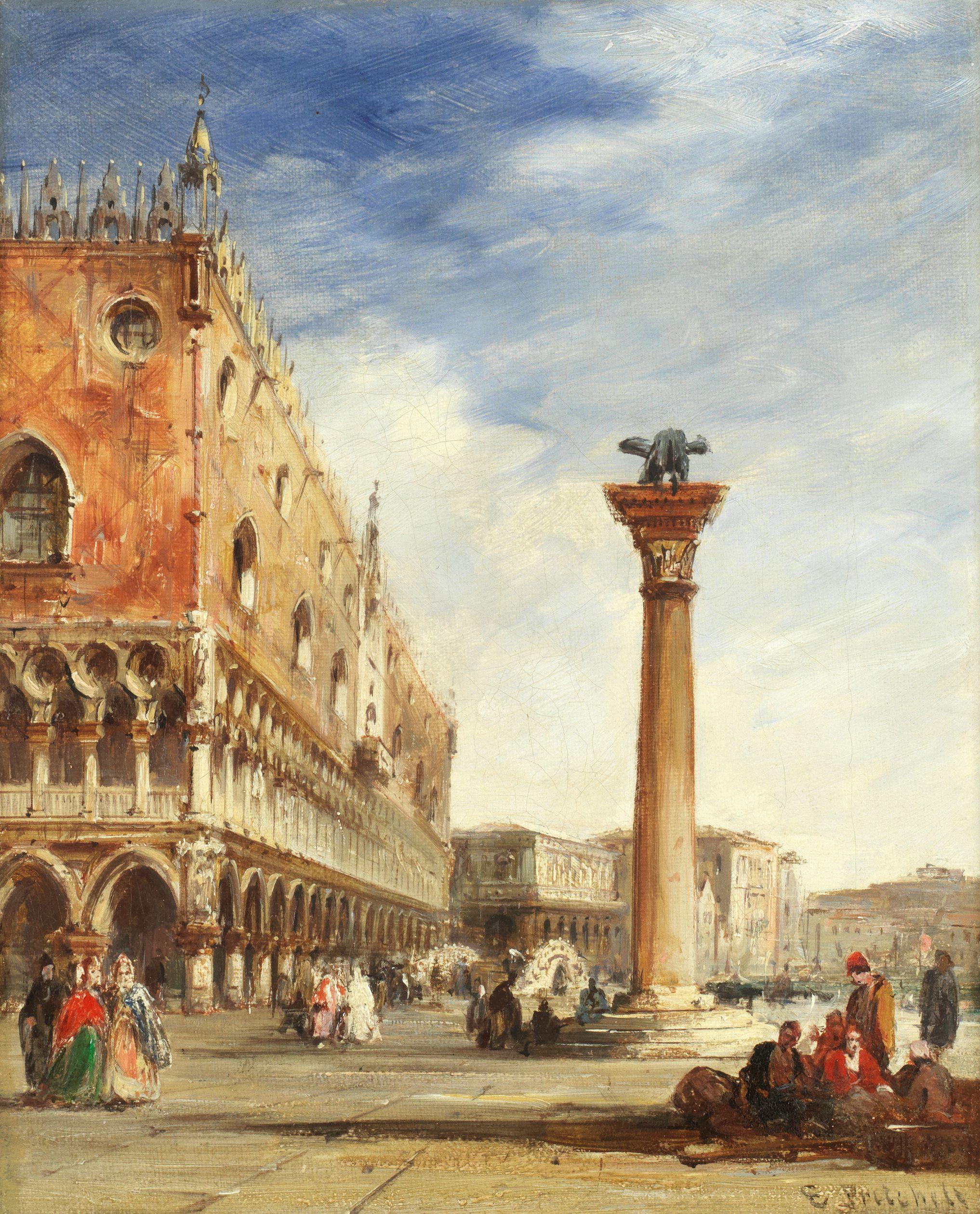 Edward Pritchett - View of the Doge\'s palace, Venice