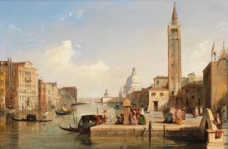 Edward Pritchett - View of the Grand Canal, with the Church of Santa Maria Della Salute, Venice