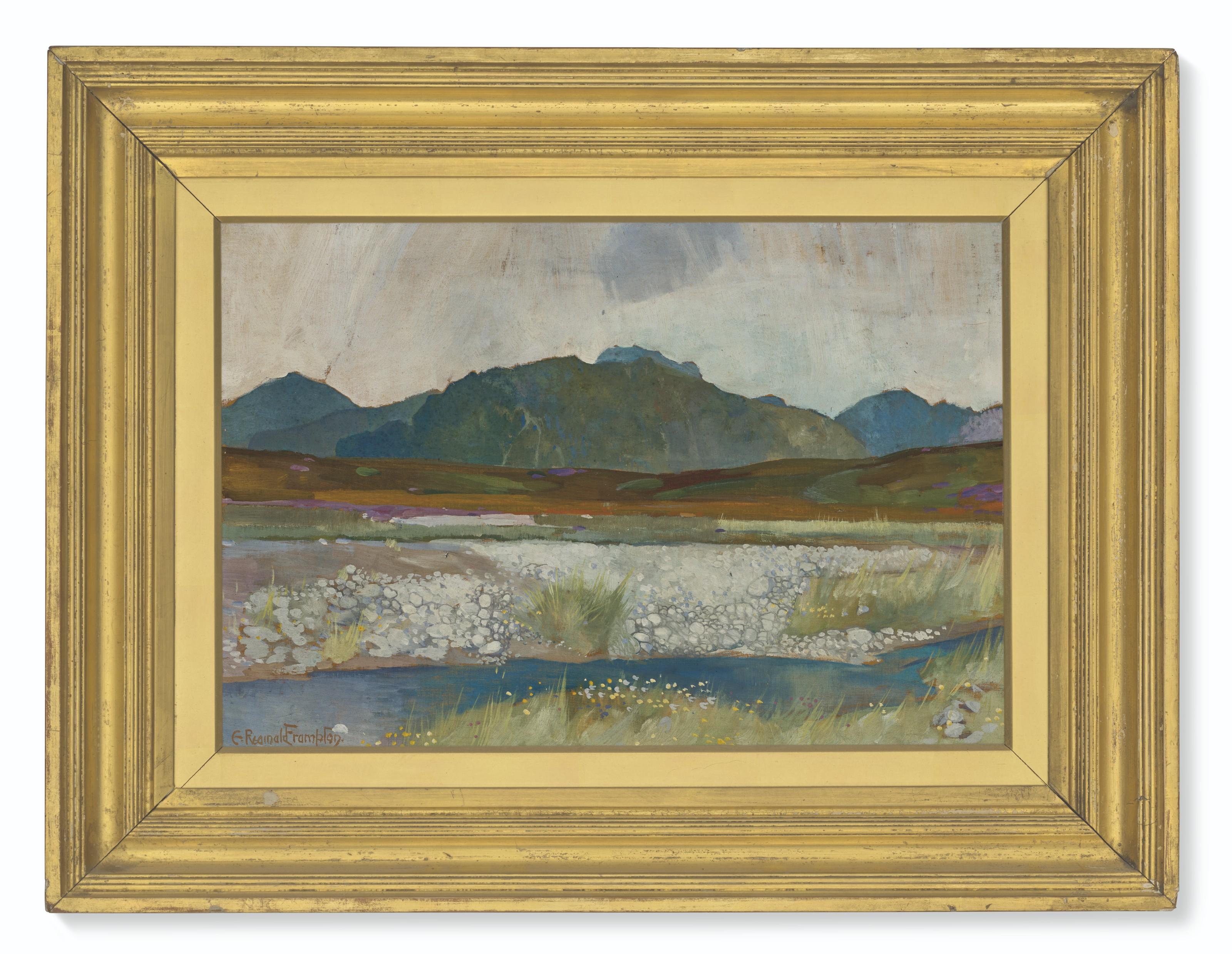 Edward Reginald Frampton, R.O.I., R.B.A. - Mountainous Lake Landscape