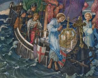 Edward Reginald Frampton, R.O.I., R.B.A. - The Passage of the Holy Grail to Sarras