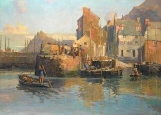 Edward Reginald Frampton, ROI - \'When the sun to Westward sinks and bathes all things in Gold\'