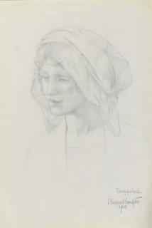 Edward Reginald Frampton - Study of a head