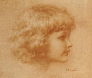 Edward Robert Hughes, R.W.S. - Head of a child