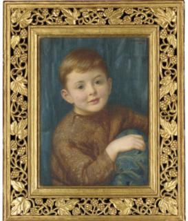 Edward Robert Hughes, R.W.S. - Portrait Of Christopher Garnett, Half-Length, As A Child