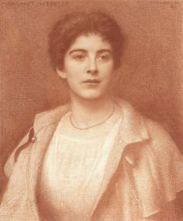 Edward Robert Hughes, R.W.S. - Portrait of Margaret Webster, half-length
