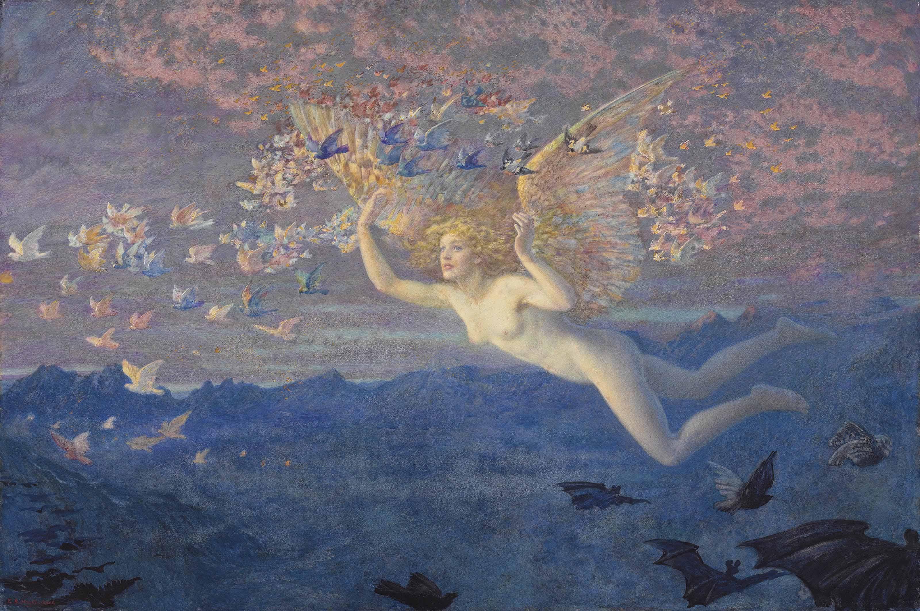 Edward Robert Hughes, R.W.S. - Wings Of The Morning