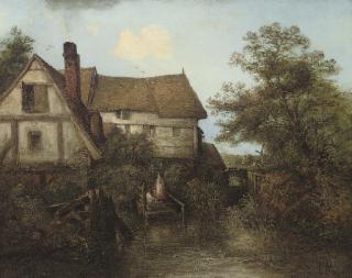 Edward Robert Smythe - Figures Before A Watermill
