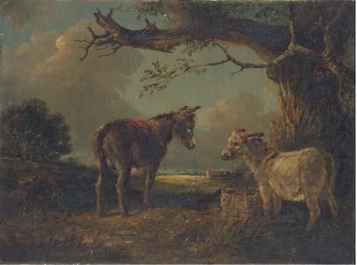 Edward Robert Smythe - Two Donkeys In A Landscape