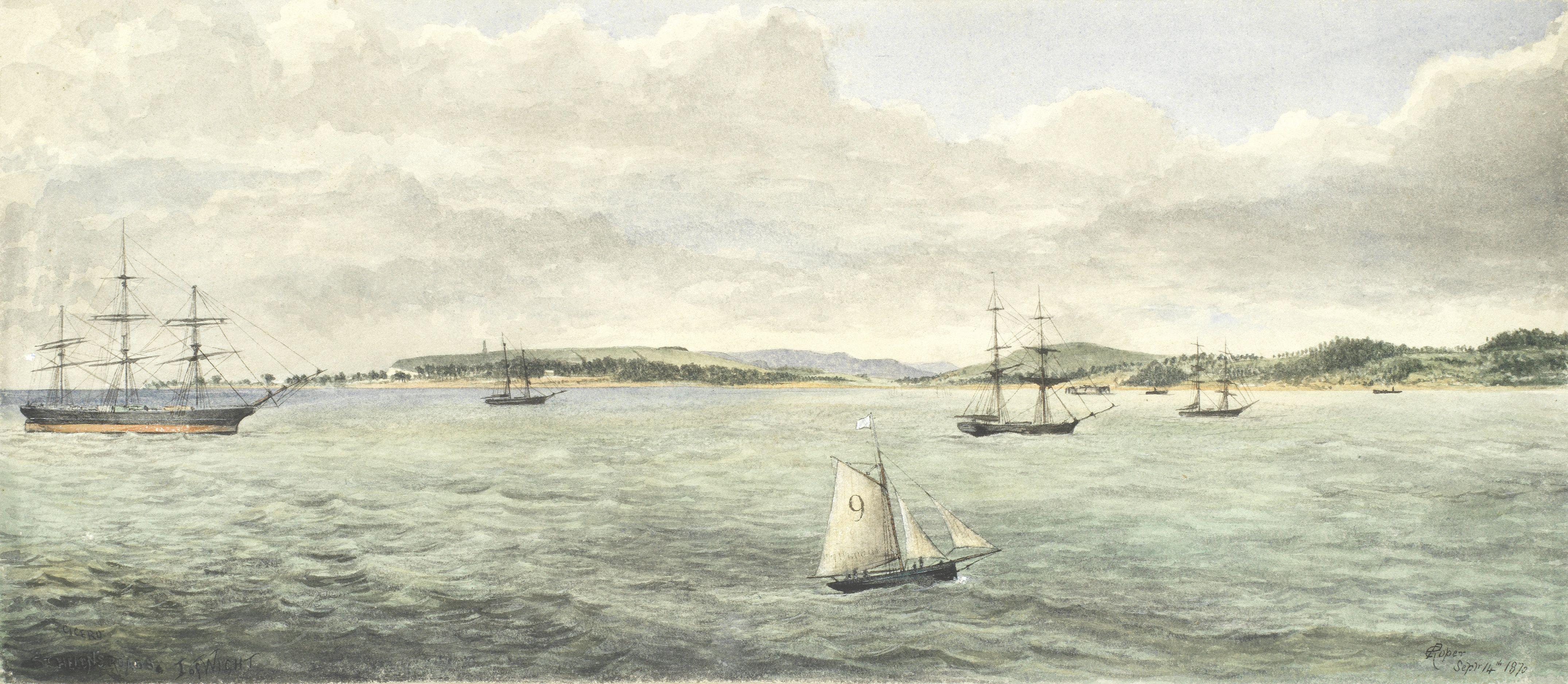 Edward Roper - Off St. Helens, Isle of Wight unframed