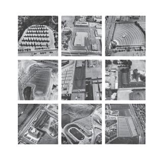 Edward Ruscha - (I) #4 - Hollywood Bowl, 2301 N. Highland.  (Ii) #14 - State Department Of Employment, 14400 Sherman Way, Van Nuys  (Iii) #16 - Gilmore Drive-In Theatre, 6201 W. 3Rd St.  (Iv) #18 - Universal Studios, Universal City  (V) #19 - State Board Of Equaliza