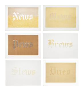 Edward Ruscha - News, Mews, Pews, Brews, Stews & Dues