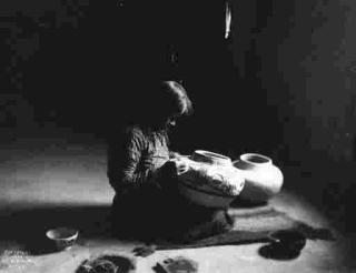 Edward S. Curtis - Acoma Potter