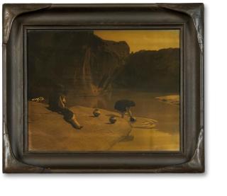 Edward S. Curtis - An Edward S. Curtis orotone, \