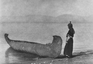 Edward S. Curtis - On the Shore of the Lake - Kutenai (1910)