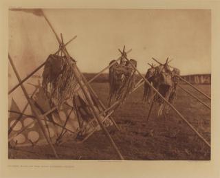 Edward S. Curtis - Sacred Bags of the Horn Society - Blood
