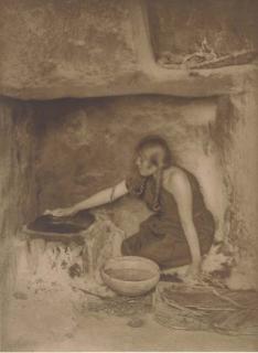 Edward S. Curtis - The Piki Maker, 1906