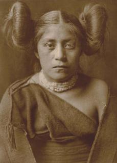 Edward S. Curtis - Watching the Dancer, 1906 and A Tewa Girl, 1921