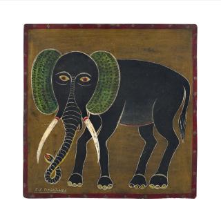 Edward Saidi Tingatinga - Sans titre (éléphant)