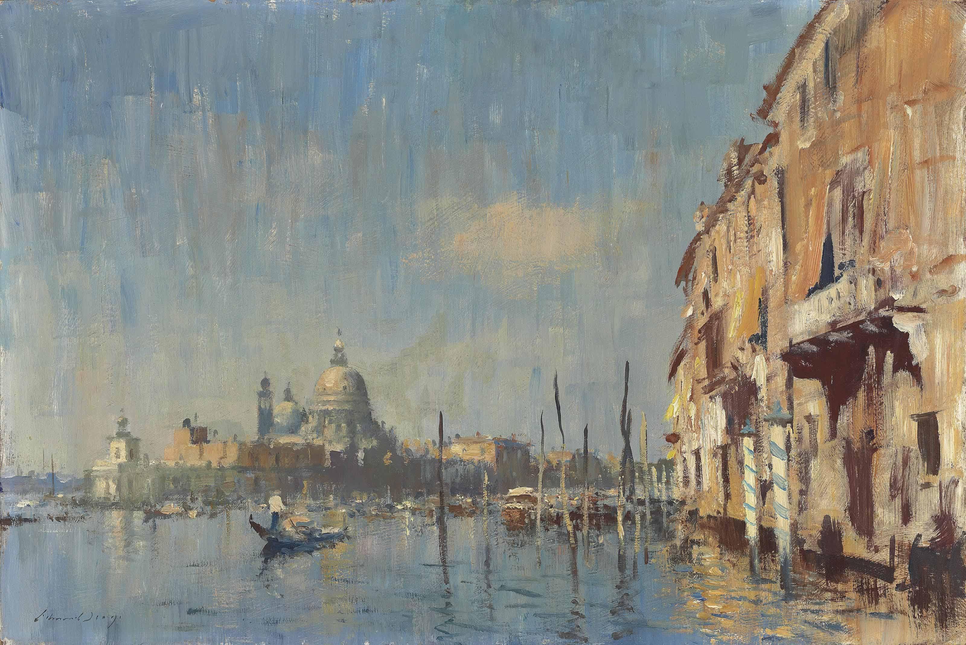 Edward Seago, R.B.A., R.W.S. - Entrance To The Grand Canal, Venice