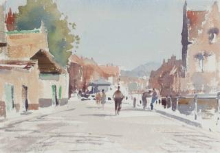 Edward Seago, R.W.S., R.B.A. - A Sunny Street