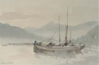 Edward Seago, R.W.S., R.B.A. - Fishing Craft, Lake Como