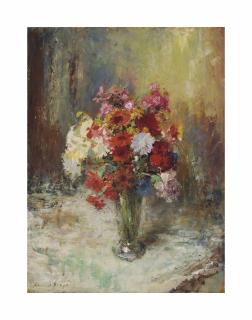 Edward Seago, R.W.S., R.B.A. - Flowers in a glass vase