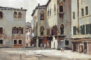 Edward Seago, R.W.S., R.B.A. - Grey Houses, Venice
