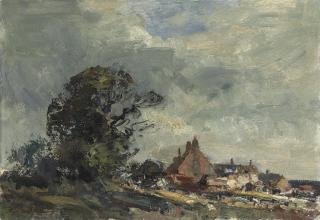 Edward Seago, R.W.S., R.B.A. - Storm over the farm